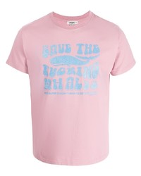 T-shirt à col rond imprimé rose Phipps
