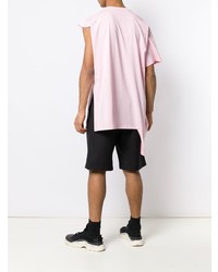 T-shirt à col rond imprimé rose Raf Simons