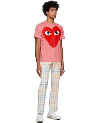 T-shirt à col rond imprimé rose Comme Des Garcons Play