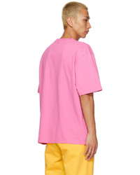 T-shirt à col rond imprimé rose Jacquemus