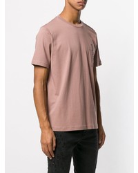 T-shirt à col rond imprimé rose Diesel