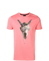 T-shirt à col rond imprimé rose Ps By Paul Smith
