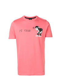 T-shirt à col rond imprimé rose Ps By Paul Smith