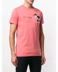 T-shirt à col rond imprimé rose Ps By Paul Smith