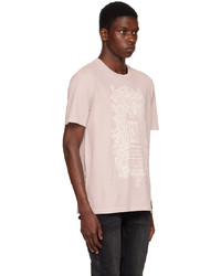 T-shirt à col rond imprimé rose Ksubi