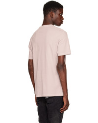 T-shirt à col rond imprimé rose Ksubi