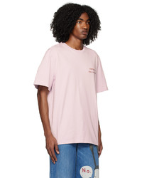 T-shirt à col rond imprimé rose Stella McCartney