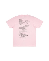 T-shirt à col rond imprimé rose Supreme