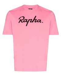 T-shirt à col rond imprimé rose Rapha