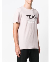 T-shirt à col rond imprimé rose Ron Dorff