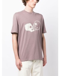 T-shirt à col rond imprimé rose PS Paul Smith