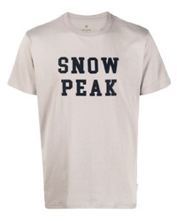 T-shirt à col rond imprimé rose Snow Peak