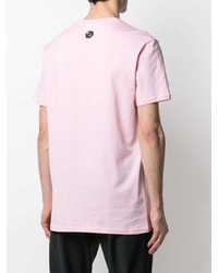 T-shirt à col rond imprimé rose Philipp Plein