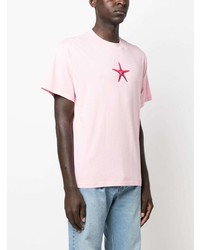 T-shirt à col rond imprimé rose Sandro