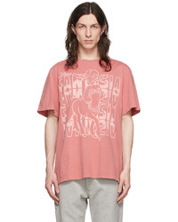 T-shirt à col rond imprimé rose Stella McCartney