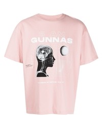 T-shirt à col rond imprimé rose Students