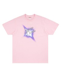 T-shirt à col rond imprimé rose Supreme