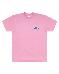 T-shirt à col rond imprimé rose Supreme