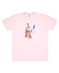 T-shirt à col rond imprimé rose Supreme