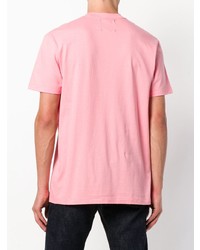 T-shirt à col rond imprimé rose Cédric Charlier