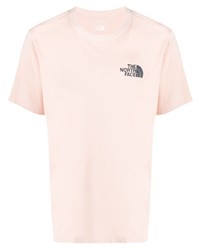 T-shirt à col rond imprimé rose The North Face