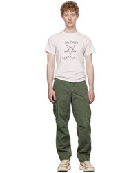 T-shirt à col rond imprimé rose Tom Sachs