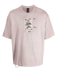 T-shirt à col rond imprimé rose VAL KRISTOPHE