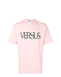 T-shirt à col rond imprimé rose Versus