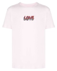 T-shirt à col rond imprimé rose Viktor & Rolf