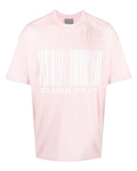 T-shirt à col rond imprimé rose VTMNTS