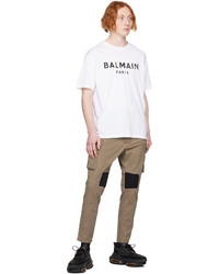 T-shirt à col rond imprimé rose Balmain