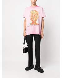 T-shirt à col rond imprimé rose Givenchy