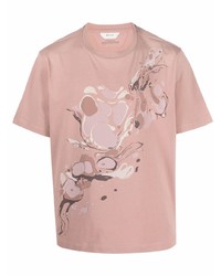 T-shirt à col rond imprimé rose Z Zegna
