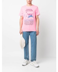 T-shirt à col rond imprimé rose Zadig & Voltaire