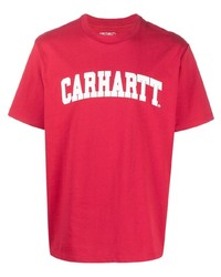 T-shirt à col rond imprimé rouge et blanc Carhartt WIP