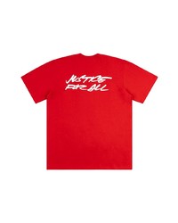 T-shirt à col rond imprimé rouge et blanc Supreme