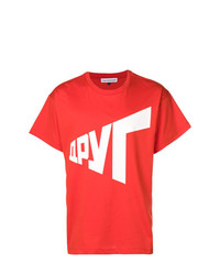 T-shirt à col rond imprimé rouge et blanc Gosha Rubchinskiy