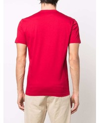 T-shirt à col rond imprimé rouge et blanc DSQUARED2