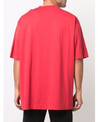 T-shirt à col rond imprimé rouge et blanc Givenchy