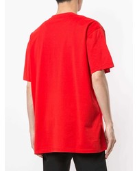 T-shirt à col rond imprimé rouge et blanc Givenchy