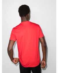 T-shirt à col rond imprimé rouge et blanc DSQUARED2