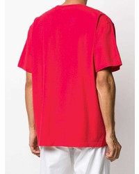 T-shirt à col rond imprimé rouge et blanc Noon Goons