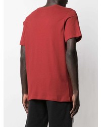 T-shirt à col rond imprimé rouge et blanc Nike