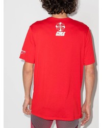 T-shirt à col rond imprimé rouge et blanc Nike