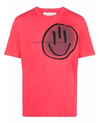 T-shirt à col rond imprimé rouge et noir 1017 Alyx 9Sm