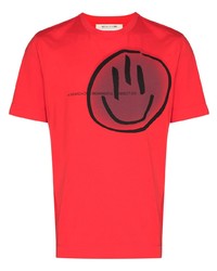 T-shirt à col rond imprimé rouge et noir 1017 Alyx 9Sm