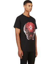 T-shirt à col rond imprimé rouge et noir Marcelo Burlon County of Milan