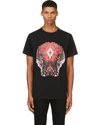 T-shirt à col rond imprimé rouge et noir Marcelo Burlon County of Milan