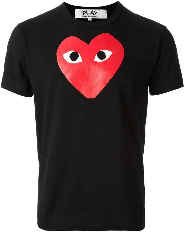 comme des garçons t shirt rouge