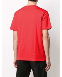 T-shirt à col rond imprimé rouge et noir Givenchy